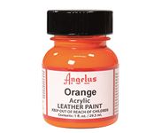 Angelus Acrylic Leather Paint, Orange, 1 oz.