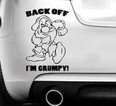 Back Off I'm Grumpy Funny Vinyl Sticker Car Laptop Boat