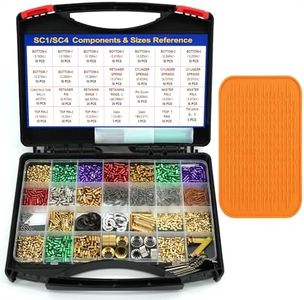 SC1 & SC4 Rekey Kit – Lock Cylinder Pinning Rekeying Kit with Colorful Bottom Pins (#0–9), Top Pin, Springs, TOP T PINS, Rubber Pads, Lock Tailpiece, 5 Common Cylinder Service Tools & 3 Test Keys