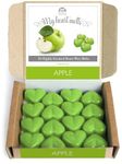 Apple Wax Melts:- 16 x 5g Heart Shaped Green Apple Wax Melts in an ECO Friendly Gift Box, Candle Alternative