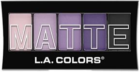 L.A. COLORS - 5 Color Matte Eyeshadow, Purple Cashmere - 0.25 oz. (7.1 g)