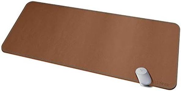 CENNBIE Leather Desk Mat,120x50cm Extra Large Desk Pad Blotter Protector, Extended Non-Slip Mouse Pad, Waterproof PU Leather Desk Mat on top of desks Large for Office and Home (Brown)