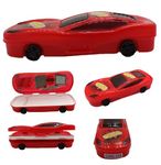 Neoinsta Medium Size Plastic Racing car|high Speed Sports car Shape School|Geometry|Stationery|Pencil Box with Freely Movable Four Wheels (red)