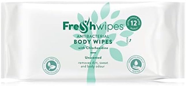 FRESHWIPES Full Body Wipes Antibacterial Cleansing Wet Wipes For Adults - Large Luxury Biodegradable Rinse-free Fragrance-free Bed Bath, Shower Wipes, Intimate-care - pack of 12
