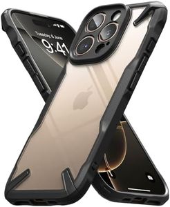Ringke Fusion-X Compatible with iPhone 16 Pro Case Cover Transparent Hard Back Soft Flexible TPU Bumper Scratch Resistant Shockproof Protection iPhone 16 Pro Back Cover - Black