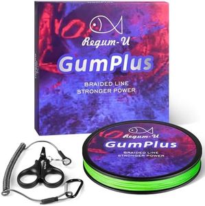 GumPlus 8X Stealth Braided Fishing Line 150 Yards / 50 LB Abrasion Resistant Superline Zero Stretch & Smaller Diameter Confuse & Catch Big Fish Better in Saltwater & Freshwater (Fluorescent Green)
