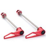 Corki Upgraded Titanium Quick Release Skewers Set for Mountain Bike Red