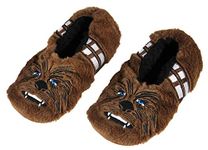 Bioworld Star Wars Chewbacca Chewie Slippers Character Slipper Socks with No-Slip Sole For Women Men - Small, Brown, Chewie, 4-6 Women/4-6 Men