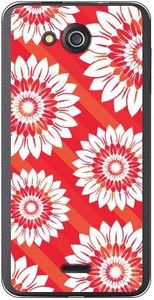 YESNO Flower Stripe Red (Clear) / for S301/MVNO Smartphone (SIM Free Device) MKY301-PCCL-201-N047