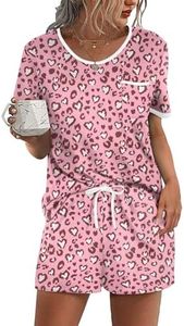 Ekouaer Pajamas for Womens Set 2 Piece Soft Sleepwear, Chest Pocket