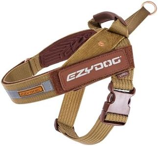 EzyDog Express Harness - Comfortable Dog Harness for Small, Medium and Large Dogs, Easy to Fit, Padded, Reflective (M, Corduroy)