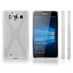 Microsoft Lumia 950 Case, BoxWave [BodySuit] Premium Textured TPU Rubber Gel Skin Case for Microsoft Lumia 950 - Frosted Clear