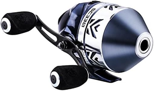 RUNCL Spincast Fishing Reel, Upgrade No-Rust Push Button Casting Design, 4.0:1 Gear Ratio, 17.5 LB Max Drag, Reversible Handle for Left/Right, Includes Monofilament Line, Gift for Fishing Beginner