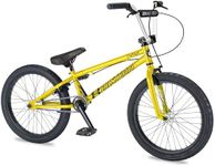 Eastern Bikes Lowdown 20-Inch BMX Bike – Hi-Tensile Steel Frame, Freestyle Stunt Bike for Kids, Teens & Adults – Beginner-Friendly, Durable for Street, Urban & Park Riding. (Yellow & Chrome)