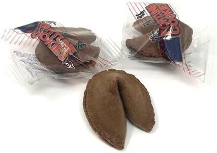 Shop&Save Individually Fresh crispy Wrapped Fortune Cookies Perfect for Snacks, Lunch, Picnic, Birthdays, Graduation, Parties (Chocolate, 60)