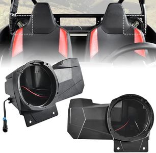 SAUTVS Sport Speaker Enclosures for Polaris RZR XP 1000/XP 4 1000 2024+, Rear Seat Speaker Pods Mount Brackets Holders for Polaris RZR XP 1000/XP 4 1000 2024+ Accessories(2PCS, Support 6.5" Speakers)