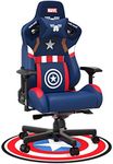 Gaming Chair,ANDASEAT Captain American Ergonomic Swivel Computer Office Chair,4D Adjustable PU Armrest Video Game Chairs,160°PVC Leather Recliner Rocker with Headrest Lumbar Pillow for Home(Blue) (AD12XL-09-SWR-PV)