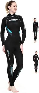 Cressi Castoro Lady Monopiece Wetsuit 5mm - Women's Modular Diving Wetsuit,Black/Aquamarine,XL
