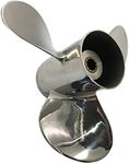 BARDOVEN 25HP 28HP 30HP 9.9X12 Stainless Steel Propeller 10 Tooth SS Prop for Mercury Outboard Engine