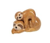 Ganz Ceramic Stacking Salt & Pepper Shaker Set, Mom and Baby Sloth