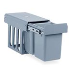 Relaxdays Built-In Kitchen Bin, Pull Out, 8 L, Plastic Waste Separation System, HWD 35 x 25 x 47 cm, Grey