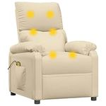 vidaXL Cream Fabric Massage Chair -