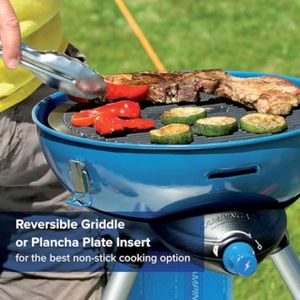 Campingaz Party Grill 400 CV Portable Camping BBQ – Stove, Griddle, Grid, Pan Support, CV470 Gas or R907 Cylinder