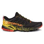 La Sportiva Mens Akasha II Trail Running Shoes, Black/Yellow, 10