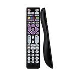 GE 6-Device Backlit Universal Remote Control for Samsung, Vizio, Lg, Sony, Sharp, Roku, Apple TV, Smart TVs, Streaming Players, Blu-Ray, DVD, Master Volume Control, Black, 47504