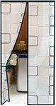 Risareyi Magnetic Thermal Insulated Door Curtain, Transparent Translucent EVA Door Cover Windproof Waterproof Magnetic Screen Door Auto Closer for Kitchen Air Conditioner Room Heater Room, No Drilling