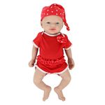 IVITA Full Body Silicone Reborn Baby Doll Newborn Baby Doll Open Mouth Soft Silicone Doll Girl (10inch)