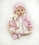 TERABITHIA 22inch 55cm So Truly Silicone Vinyl Reborn Baby Girl Doll Real Blond Mohair Soft Stuffed Cloth Body Newborn Dolls Toys Kids Bedtime Playmate