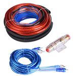 Car Audio Subwoofer Wire, 4 Gauge AWG 2800W Car Audio Subwoofer Amplifier Installation Wire Cable Kit for Wiring Power Amplifier Car Audio Subwoofer Wire