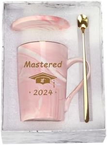 Mastered it 2024 Gifts Mug, Graduation Gifts 2024, Mastered it 2024 Mug, Graduation Gifts for Women, Graduation Gifts for Masters College Graduates 14 Ounce Pink with Gift Box