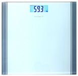 EXZACT Bathroom Scale Digital/Electronic Body Scale - Capacity 180kg - kgs/stones/lbs - High Precision, Backlight LCD Display (White)