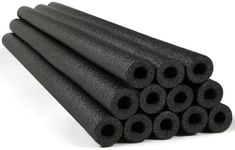 Nezyo 12 Pack Pool Noodles Foam Swim Noodles 52 Inch Jumbo Hollow Swimming Pool Noodle Bulk Bright Pool Noodles Floats Heavy Duty for Swimming Floating Craft Projects Padding Bumper (Black)