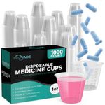 Pruvade 5000 Pack 1-oz. Disposable Medicine Cups with Graduated Dosage Lines for Pills or Liquid, 1000 Bulk Pack, Single Serve Measuring for Home, Nurse, Hospital, Medical Care |5000 Pack