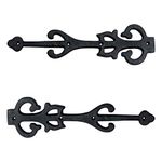 Adonai Hardware 10.9 Inch Izehar Antique Cast Iron False Hinge (Oil Rubbed Black Living Finish)