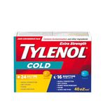 TYLENOL Extra Strength Cold eZ Tabs, Relieves Cold symptoms, Daytime and Nighttime, Convenience Pack, 40ct