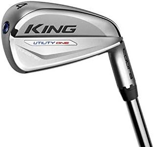 Cobra Golf 2020 King Utility One Length 4 Iron (Men's, Left Hand, Steel, Stiff Flex, 22.5 Degree), Satin Chrome (R4901LSS4)