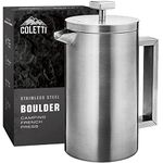 COLETTI Boulder Camping French Press (An American Press) - Large Insulated French Press Coffee Maker – 42 oz
