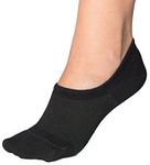 Bam&bu Women's Premium Bamboo Viscose No Show Socks - 4 pairs - Non-Slip Size 3-5