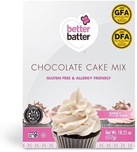 Better Batter Chocolate Cake Baking Mix, Certified Gluten Free, Great for Cupcakes, Moist, Non-GMO, Vegan, Kosher, Top 10 Allergen Friendly, Cup for Cup Baking Alternative, 18.25 oz
