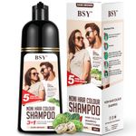 BSY Noni Dark Brown Hair colour shampoo -180 ml - Pump Pack | No Ammonia | 3 in 1 - Hair Dye Shampoo, Conditioner for women | Noni Fruit Hair Dye for Men | 5 Minutes Hair Color