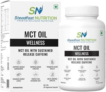 Steadfast Nutrition MCT Oil for Weight Loss | Keto diet | Supports weight management, regulates metabolism, C8 & C10 MCT Oil for Maximum Impact | For Men & Women | 60 Capsules | Lab- Tested