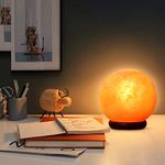 NatureBoost Himalayan Pink Salt Globe Night Lamp, 8-11 lbs, Certified Cable and Dimmer switch with a pair of bulbs, Unique gift idea, 100% Natural Lamp