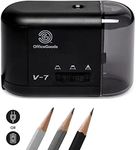 Electric Pencil Sharpener - Compact & Portable Heavy Duty for Colored Pencils, Artists, Office, School & Home - Battery & Electric Operated, Black