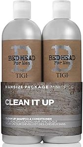 Wash and Care by TIGI Bed Head For Men Clean Up Tween Set: Daily Shampoo 750ml & Peppermint Conditioner 750ml 750ml