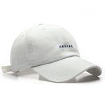 Unisex Baseball Caps for Men Women Summer Cap Cotton Sport Gym Casual Cap (Freesize) (C White)