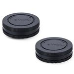 2 Pack JJC E-Mount Body Cap & Rear Lens Cap Kit for Sony ZV-E10 II ZV-E1 A6100 A6400 A6500 A6600 A6700 A5100 A7C A7CR A7 IV III II A7R V IV III A7S III II A1 A9 III FX3 FX30 & More Sony Camera & Lens